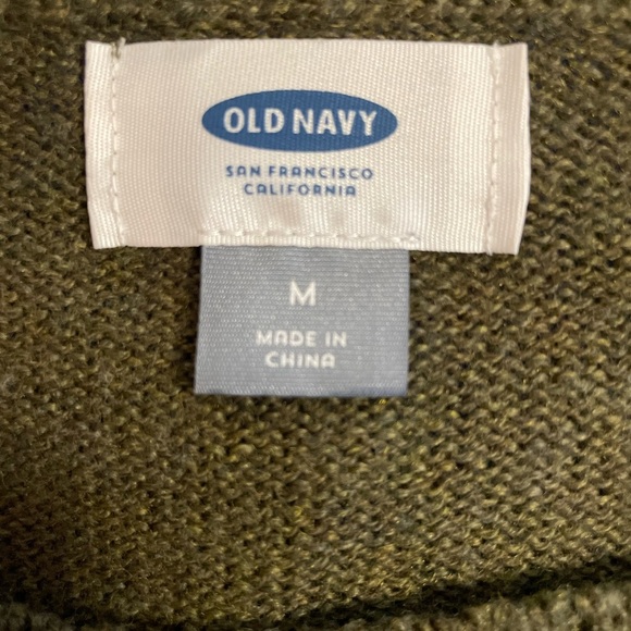 Size M Olive Green Old Navy Sweater A5 - Picture 5 of 5